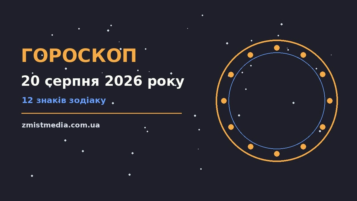 Гороскоп на 20 серпня 2026 року: поради для кожного знака про можливості й обережність