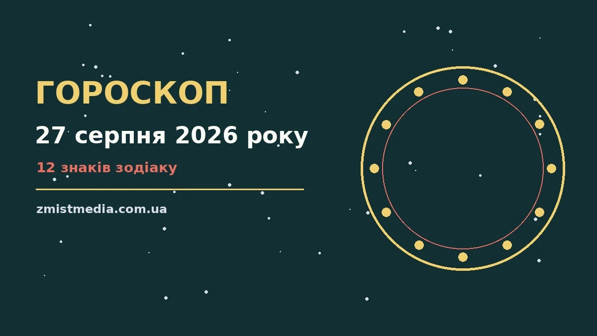 Гороскоп на 27 серпня 2026 року: поради для кожного знака про можливості й обережність