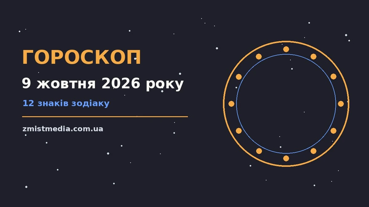 Гороскоп на 9 жовтня 2026 року: поради для кожного знака про можливості й обережність